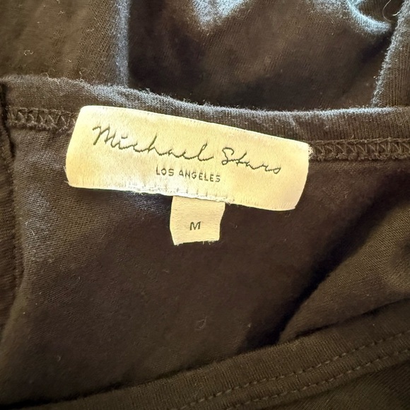 Michael Stars Black V-Neck Short Sleeve Romper in Size Medium - Picture 5 of 10